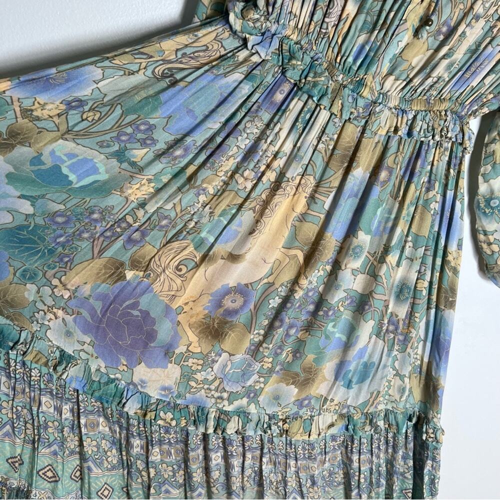 Spell x Free People Amethyst Maxi Dress Turquoise Blue Sz XS - Picture 13 of 15